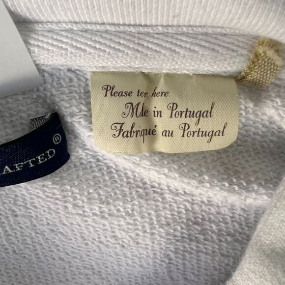 Levi's Hoodie Womens Large White Made Crafted Crochet Kangaroo Pockets Pullover - Picture 11 of 15